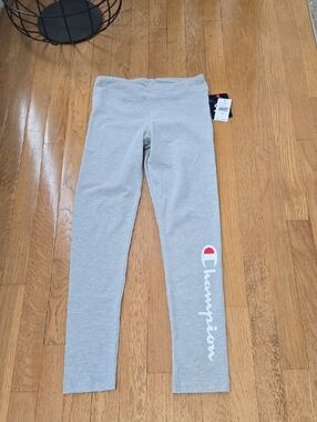 CHAMPION BRAND SIGNATURE GIRL'S GRAY LEGGINGS SIZE LARGE